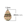 P962 - 10 pcs Gold Plated Multicolor Teardrop Metal Enamel Dangle Charms Pendants - 28mm x 18mm - 1.1" - Kite - Sparkledust - For Earrings
