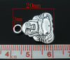 P356 - 10 pcs. Antique Silver Buddha Sitting Charms Pendants - 17mm x 20mm