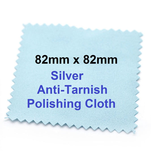 U026 - 10 pieces - Silver Anti-Tarnish Polishing Cloth Jewelry Cleaning Cleaner - 82x82mm - 3.23"