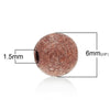 BD024 - 6mm - 100pcs. Rose Gold Plated Acrylic Sparkle Dust Ball Spacer Beads