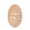 P144 - 10 pcs. Cork Style Faux Leather Dangle Charms Pendants - Oval - 54mm (2.13") - Great for Light Earrings, Necklaces or Dangles! Double-Sided