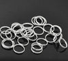 J100 - 100 pcs Double Rings - Silver Plated Split Jump Rings - 12mm - 21 Gauge (0.7mm Thick)