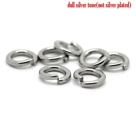 J262A - 100 pcs 304 Stainless Steel Open Jump Rings 7.5mm - 15 Gauge - THICK - HEAVY - High Quality - 1.4mm Thick!