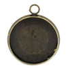 P628 - 10 pcs. Antique Bronze Pendant Circle Posts Settings Bezels Cabochons - 16mm Glue Pad Setting