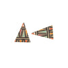P695 - 10 pcs Gold Plated Multicolor Enamel Triangle Metal Dangle Charms Pendants - 25mm x 18mm - 1" - Isosceles - For Earrings, Necklaces, Dangles
