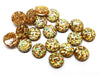 CA226 - 10 pcs Druzy Resin Embellishment Cabochons - 12mm - Glitter Style - Yellow - Multicolor