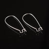 E779 - 100 pcs (50 Pairs) Silver Plated Copper Kidney Earwire Earring Hooks - 33mm x 14mm - LARGE - 19 Gauge (0.9mm)