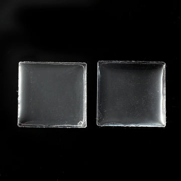 CA533 - 100 pcs. Square Clear Epoxy Resin Stickers - 10mm (0.4 in) x 10mm