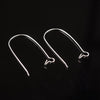 E779 - 100 pcs (50 Pairs) Silver Plated Copper Kidney Earwire Earring Hooks - 33mm x 14mm - LARGE - 19 Gauge (0.9mm)