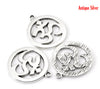 P594 - 10 pcs. Antique Silver Ohm OM Symbol Charms Pendants - 29mm X 25mm (1.14" x 1") - LARGE