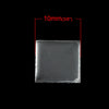 CA533 - 100 pcs. Square Clear Epoxy Resin Stickers - 10mm (0.4 in) x 10mm