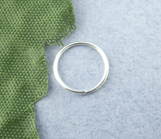 J174A -100 pcs Silver Plated Open Jump Rings - 6mm - 21 Gauge