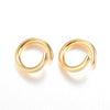 J221 - 50 pcs 304 Stainless Steel Open Jump Rings 6mm - 18 Gauge (1mm Thick) - Gold Plated - High Quality!