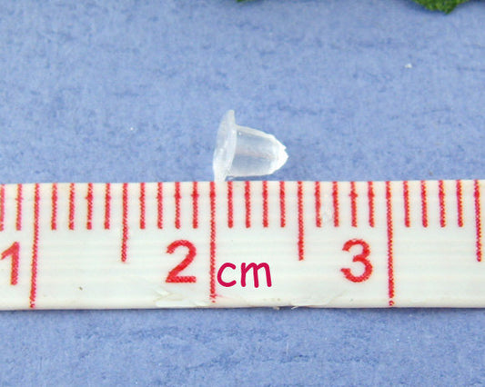 E006B - 500 pcs (250 Pairs) Clear Transluscent Rubber Earring Back Stoppers - 5mm x 5mm - Cone