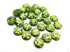 CA227 - 10 pcs Druzy Resin Embellishment Cabochons - 12mm (1/2 in) - Glitter Style - Green - Solid