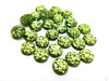 CA227B - 100 pcs Druzy Resin Embellishment Cabochons - 12mm - Glitter Style - Green - Solid