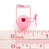 BD312 - 200 pcs Light Pink Wooden Wood Round Spacer Beads - 10x9mm