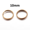 J703 - 100 pcs Double Rings - Antique Bronze Split Jump Rings - 10mm - 21 Gauge