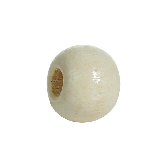 BD471 - 500 pcs Natural Wooden Round Spacer Beads - 7mm - 8mm - Large Hole - Hole Size: 2.5mm