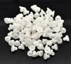 E023 - 100 pcs (50 Pairs) White Rubber Earring Back Stoppers Nuts - 6mm x 6mm - Round