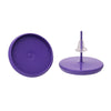 E043 - SALE - 10 pcs. Purple Earring Posts Studs Settings Bezels Cabochons Tacks- 14mm Glue Pad Setting - Includes Earring Backs!