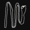 N006 - 12 pcs. Silver Plated Cable Chain Link Necklaces 30 3/8" - (3 x 2mm) - Lobster Clasp - Claw Clasp