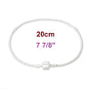 B039 - 4 pcs. Silver Plated European Snake Chain Bracelets - Snap Clasps - 20cm (7.87")