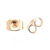 E343B - 100 pcs 304 Stainless Steel 24k Gold Plated Earring Nuts Stoppers Backs - 6mm x 4mm - Hypoallergenic! Butterfly Design
