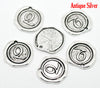P629 - 35 pcs. Antique Silver LARGE Letter "Q" Alphabet Letter - 18mm x18mm - Wax Design