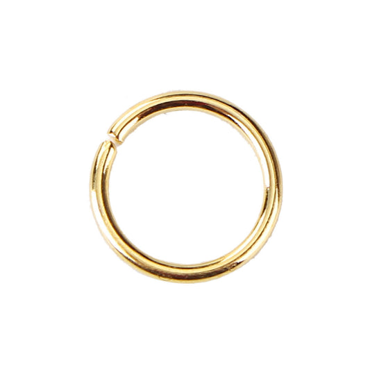 J072A - 1000 pcs Gold Plated Open Jump Rings - 9mm - 18 Gauge (1mm Thick)