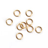 J141A - 50 pcs 304 Stainless Steel Open Jump Rings 4mm - 24 Gauge (0.6mm Thick) - Gold Tone - High Quality