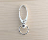 CL062A - 20 pcs. Silver Plated Lobster Swivel Clasps for Key Ring - 41 x 14mm - Claw Clasps