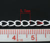 N124 - 10M (32.8 Ft) - Silver Plated Chain Link - 5.5 x 4mm