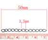 N133 - 100 pcs. - Silver Tone Extender Extension Chain Links Tails - 2 inch each (50mm) - 50x3mm