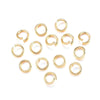 J221 - 50 pcs 304 Stainless Steel Open Jump Rings 6mm - 18 Gauge (1mm Thick) - Gold Plated - High Quality!