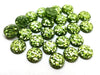 CA227 - 10 pcs Druzy Resin Embellishment Cabochons - 12mm (1/2 in) - Glitter Style - Green - Solid