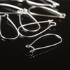 E779 - 100 pcs (50 Pairs) Silver Plated Copper Kidney Earwire Earring Hooks - 33mm x 14mm - LARGE - 19 Gauge (0.9mm)