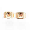 E343B - 100 pcs 304 Stainless Steel 24k Gold Plated Earring Nuts Stoppers Backs - 6mm x 4mm - Hypoallergenic! Butterfly Design