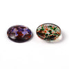 CA412 - 10 pcs Circle Paint Splatter Glass Round Dome Seals Tiles Cabochons - 16mm