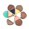 P1080 - 10 pcs. Assortment of Resin and Wood Teardrop Flat Pendant - 28mm x 18mm - (1.1" x 0.71") - SMALL - Great for Earrings and Necklaces!