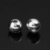 BD421 - 200 pcs. Silver Plated Smooth Ball Spacer Beads - 5mm - Hole Size: 1.3mm - Seamless - High Quality!