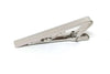 TC012A - 5 pcs. Silver Tone Tie Bars/Clips - 55mm x 5mm Glue Pad - Over 2 inches long