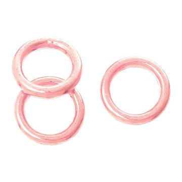 J704 - 100 pcs Rose Gold Plated Soldered Closed Jump Rings - 6mm - 18 Gauge (1.2mm Thick)