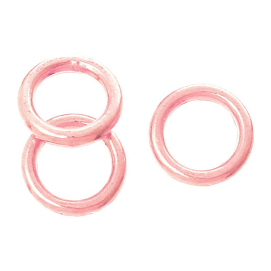 J704 - 100 pcs Rose Gold Plated Soldered Closed Jump Rings - 6mm - 18 Gauge (1.2mm Thick)