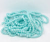 BD059 - 6mm Light Blue Glass Pearl Imitation Round Beads - 32 inch strand - Approx. 120 pieces - Hole Size: 1mm