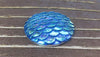 CA480 - 5 pcs Mermaid Fish Scales Resin Carved Embellishment Cabochons Purple Multicolor - 25mm (1 in)