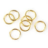 J072A - 1000 pcs Gold Plated Open Jump Rings - 9mm - 18 Gauge (1mm Thick)