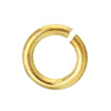 J222- 200 pcs 18K Gold Plated Open Jump Rings 5mm - 21 Gauge (0.7mm Thick) - High Quality! Real Gold Plating!