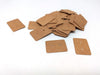 S008 - 100 pcs. Brown Cardboard Paper Jewelry Earrings Earring Rectangle Display Cards Tags Labels - 2 Holes- 35mm x 25mm (1.38" x 1")
