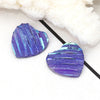CA171 - 10 pcs Resin Embellishment Druzy Cabochons Purple Multicolor - Stripes - 12mm - Heart